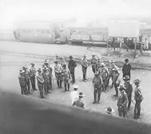 Okahandja: Arrival of the staff of General Lothar von Trotha in German