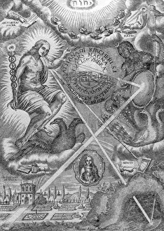Kircher: Ars Magna Lucis, Threefold Universe, 1646