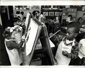 Risen: Art class at a primary school in Southall, Middlesex