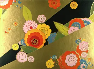 Flowered: Art Deco chocolate box top design
