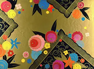 Flowered: Art Deco chocolate box top design