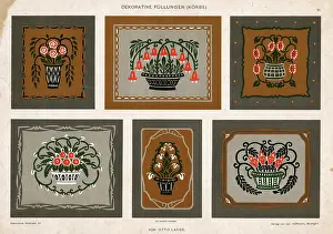 Swirls: Art Deco Decorative inserts (baskets) by Otto Lange