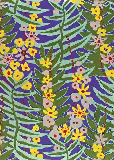 Flowered: Art deco design with flowers and leaves