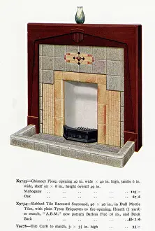 Mottle: Art Deco fireplace 1936