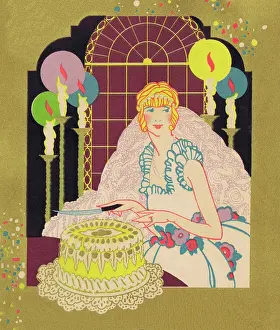 Art deco illustrations for cake making