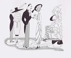 Chit: Art deco sketch by Fish, 1921