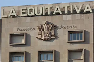 Gracia: Art Deco style building, La Equitativa, Barcelona, Spain