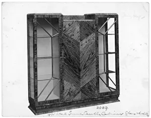 Fronted: Art Deco Walnut and glass fronted display cabinet