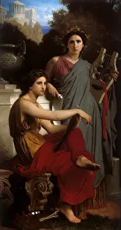 Lyre: Art and Literature, by Bouguereau