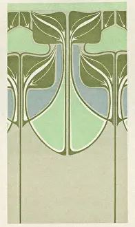 Terrarium: Art nouveau design with leaves