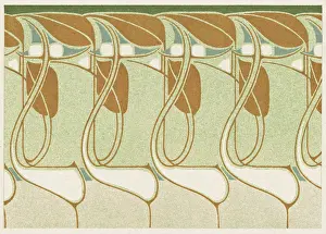 Swirls: Art nouveau design with leaves