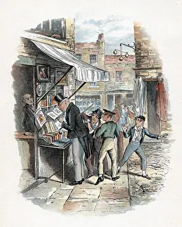Dickens: The Artful Dodger picking a pocket to the amazement