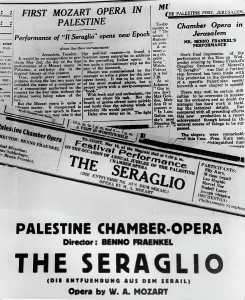 Seraglio: Three articles concerning the first showing of a opera by W