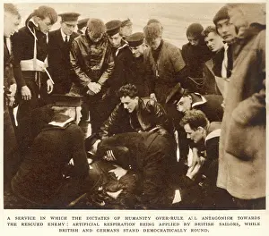 Dictates: Artificial Respiration being Applied by British Sailors