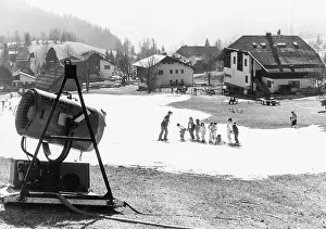 Carinthia: Artificial snow piste in St. Oswald 1989