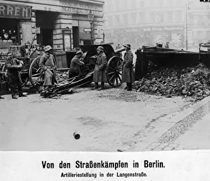 Brutal: Artillery position during the March Fights in Berlin, 1919