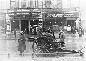 Polling: Artillery protects the polling station, 1919