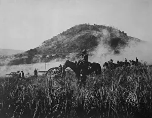 Lcgr1706: US artillery, shelling at Coamo, on August 9, 1898