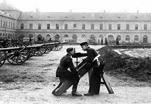 Cannons: Artillery during target exercises, 1902
