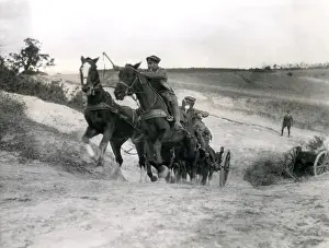 Macedonian: Artillery team on Macedonian Front, WW1