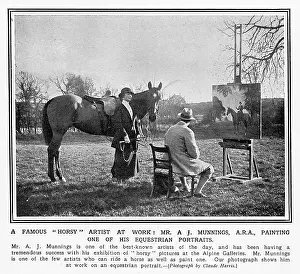 Munnings: The artist, Alfred Munnings, at his easel