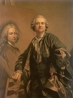 1762: The Artist with a Portrait of his Father