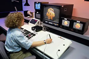 Net002: Artist Prepares Video Graphics