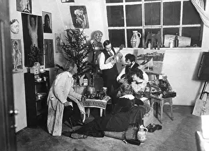 Schwabing: Artist in a studio in Munich, 1910