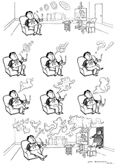Exclamation: The Artistic Smoker by H M Bateman