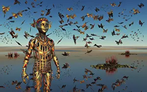 Anthropomorphic: Artist's concept of the butterfly effect