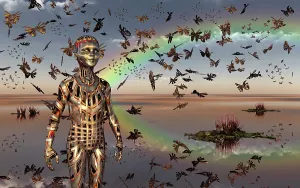 Anthropomorphic: Artist's concept of the butterfly effect