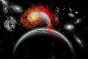 Crab: Artist's concept of cosmic contrast in the night sky
