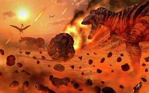 Triceratops: Artist's concept of the Cretaceous-Paleogene extinction