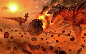 Tyrannosaurus: Artist's concept of the Cretaceous-Paleogene extinction
