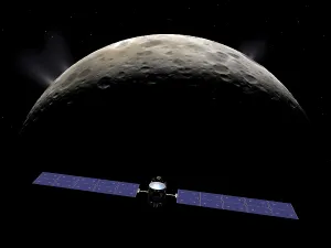 Satellites: Artist's concept of the Dawn spacecraft entering orbit ?