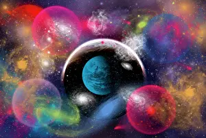 Bubble: Artist's concept of dimensional doorways within the universe