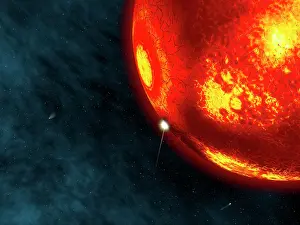Cosmic: Artist's concept of an early Earth impact