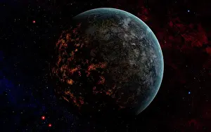 Magma: Artist's concept of an extraterrestrial planet