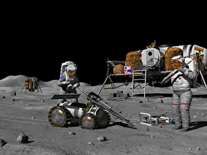 Prospector: Artist's concept of a future lunar exploration mission