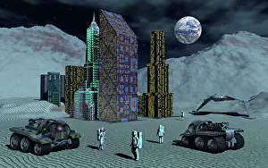 Rover: Artist's concept of futuristic colonies being