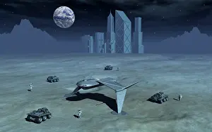 Planetary: Artist's concept of futuristic colonies being