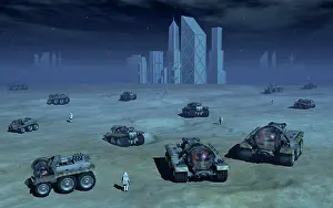 Planetary: Artist's concept of futuristic colonies being