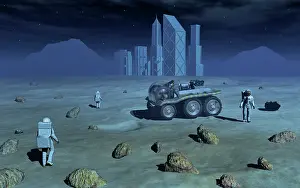 Planetary: Artist's concept of futuristic colonies being