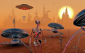 Anarchy: Artist's concept of life on Mars long ago