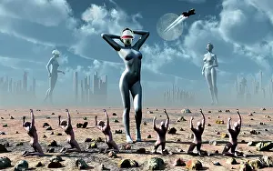 Loyalty: Artist's concept of mankinds reliance on science and ?