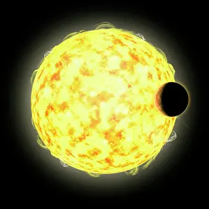 Intense: Artist's concept of a massive planet in very close orbit ?