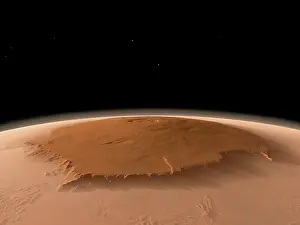 Rendition: Artist's concept of the northwest side of the Olympus Mons ?