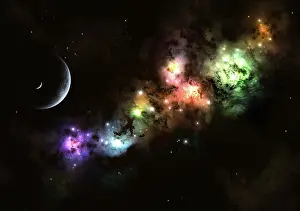 Nebulous: Artist's concept of Planet Carenteen, a dwarf planet host ?