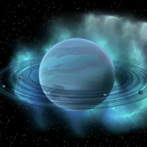 Orbit: Artist's concept of planet Neptune
