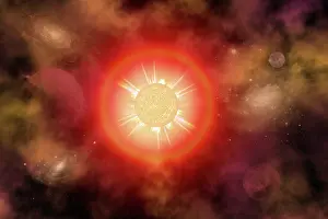 Corona: Artist's concept of a red dwarf star